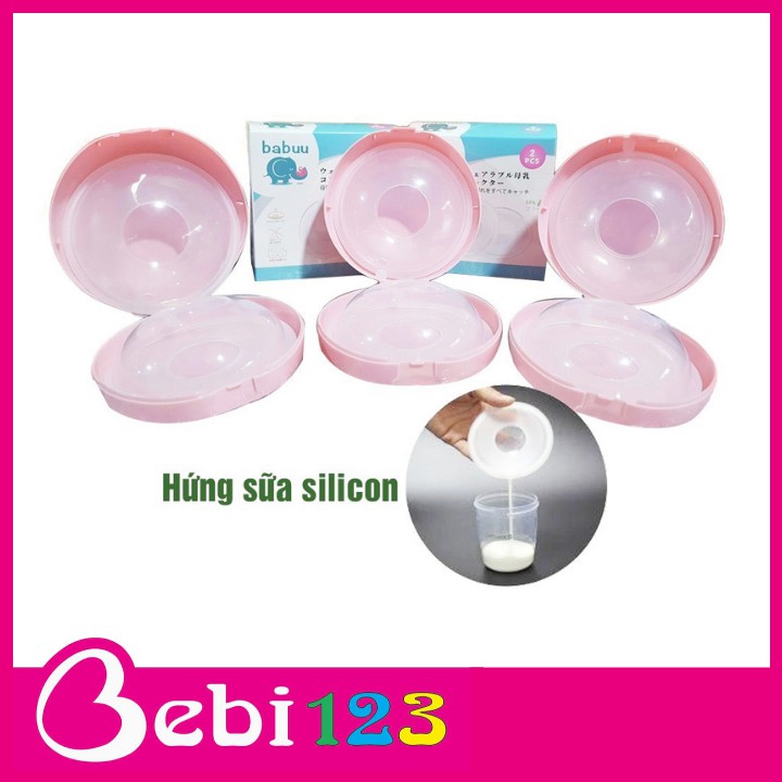 Hộp 2 dụng cụ hứng sữa Babuu Nhật Bản tiện lợi cho mẹ
