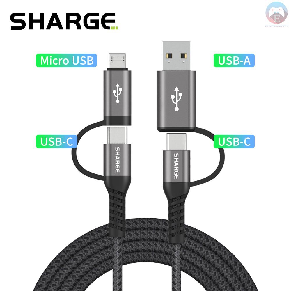 XIAOMI Dây Cáp Chuyển Đổi Usb-A Sang Micro Usb-C 4 Trong 1 Tiện Dụng