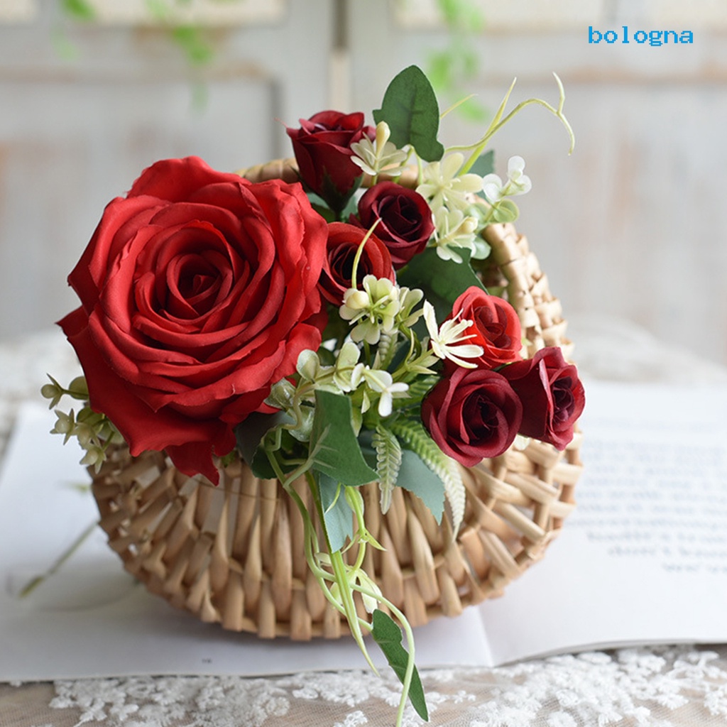 Bo-flower Giỏ Hoa Mây Bền Quyến Rũ Dễ Mang Theo Cho Đám Cưới