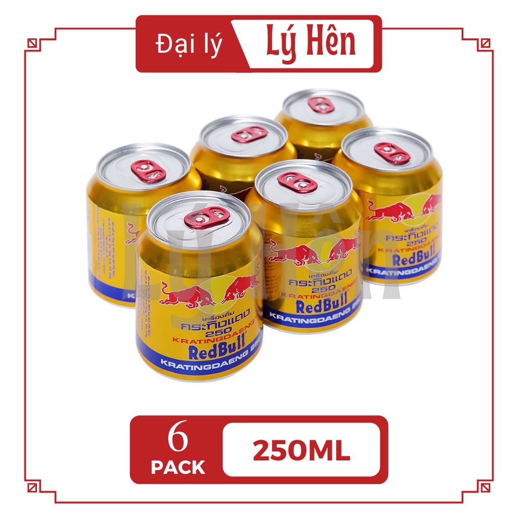 Lốc 6 Lon Red Bull Energy Drink Loại Nhập Thái Lan Nước Tăng Lực Bò Cụng  Lon 250ml Date Luôn Mới