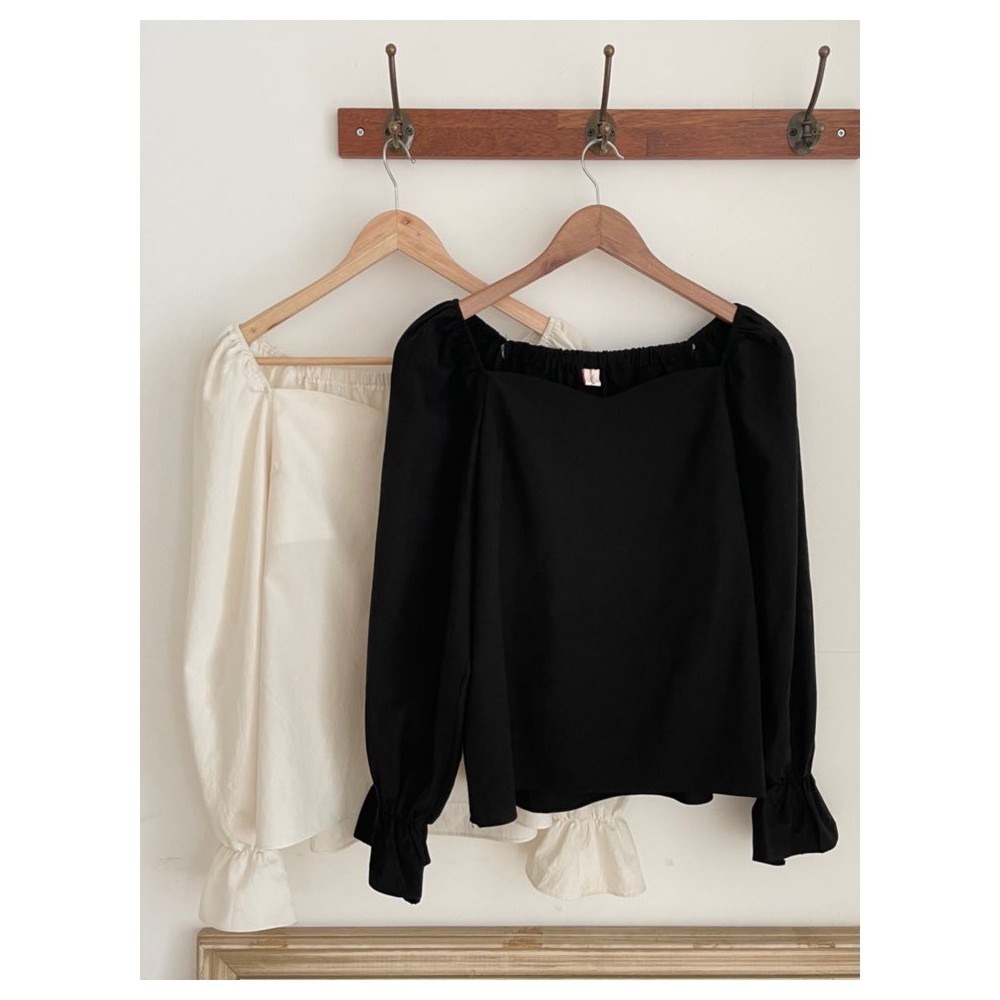 SUXI Áo Kiểu Tay Dài Dáng Rộng Thiết Kế Đơn Giản Dễ Phối Đồ Cho Nữ