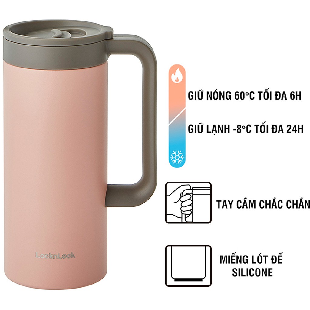 Ly Giữ Nhiệt Lock&Lock Có Tay Cầm Table Mug LHC4247 (473ml) - Hàng Chính Hãng, Đóng Mở Nắp Bằng Một Tay - JoyMall | BigBuy360 - bigbuy360.vn