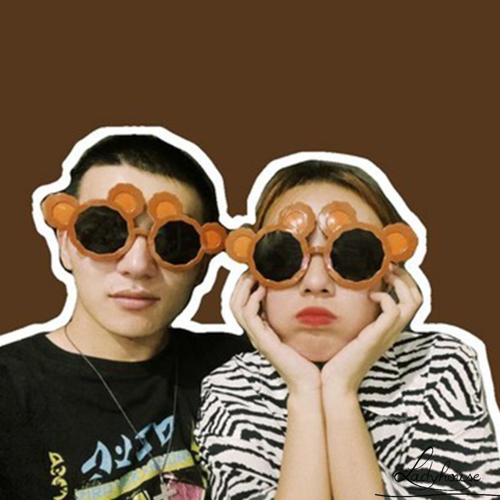 Kính mát hình chú gấu dễ thương vui nhộn cho bé