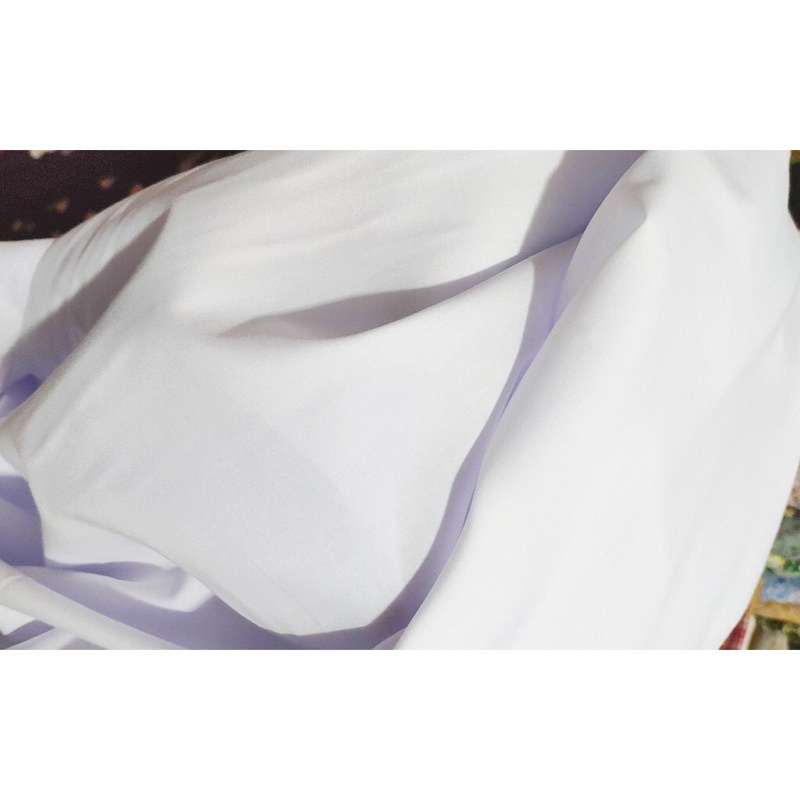 Sỉ 10 mét vải kate silk trắng may đồng phục học sinh
