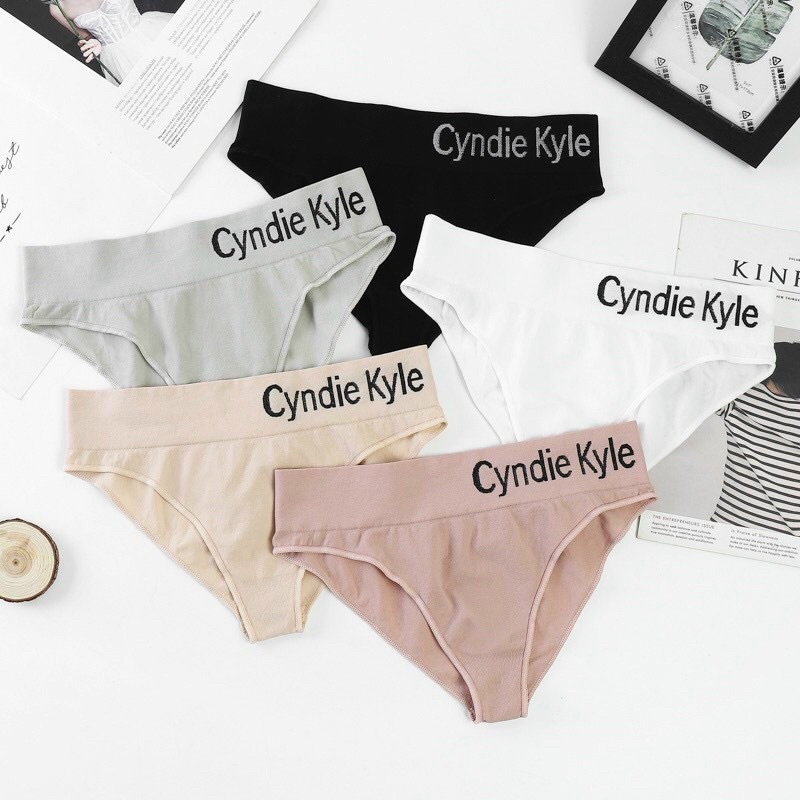 Quần Lót Lọt Khe Sexy Cotton Co Giãn 4 Chiều phối viền chun chữ cá tính gợi cảm 7007