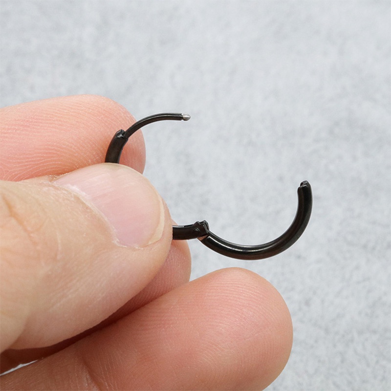 1 Cặp Khuyên Tai Tròn Bằng Thép Không Gỉ Màu Vàng/Bạc Cho Nam Và Nữ