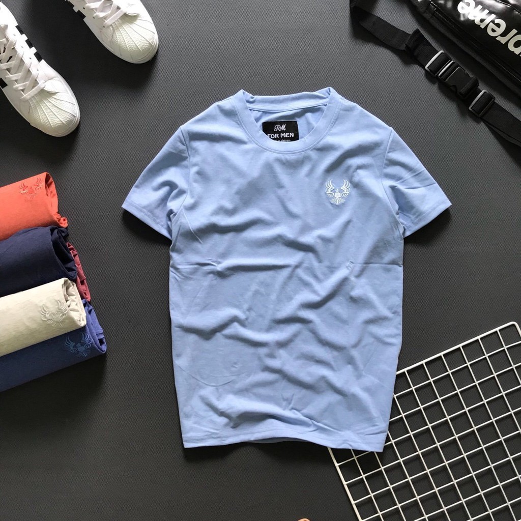 Áo thun nam [FREESHIP 50K] áo phông nam cao cấp thêu hình đơn giản vải cotton dày dặn thấm hút mồ hôi - Liyor - TCT4003 | BigBuy360 - bigbuy360.vn