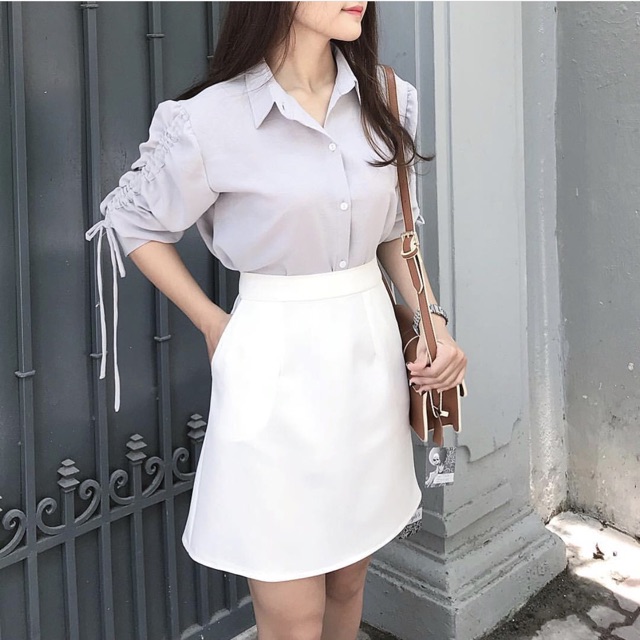 Chân váy nữ form chữ A mặc tôn dáng có 3 size SML hàng có sẵn tại Pumi ( quần áo thời trang nữ ) | BigBuy360 - bigbuy360.vn