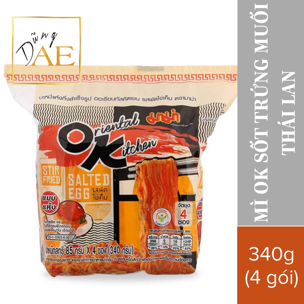 Mì sốt trứng muối OK MAMA Thailand 340g