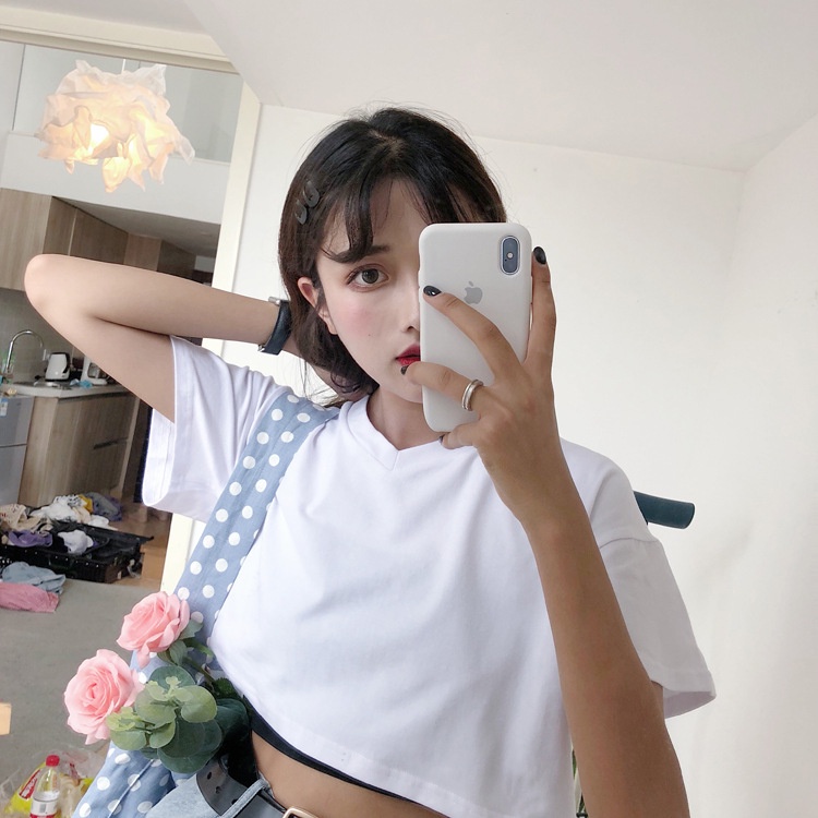 Áo croptop, áo croptop nữ cổ tim đẹp thời trang chất vải thoáng mát thoải mái  ACN003