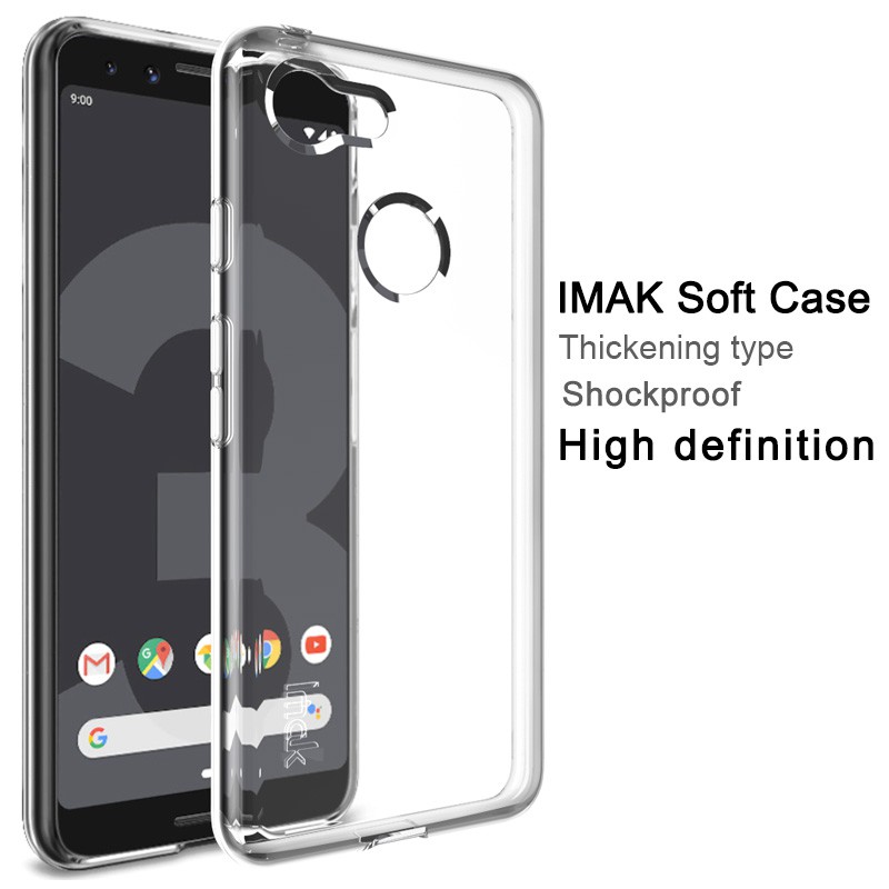 Ốp điện thoại TPU mềm trong suốt IMAK UX-5 cho Google Pixel 3 Pixel3 XL