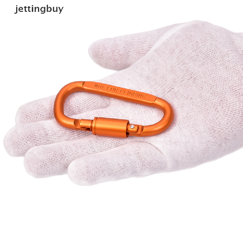 Khóa carabiner Jetting QDD hình chữ D thích hợp nối dây leo núi thắt nút chất liệu nhôm hợp kim
