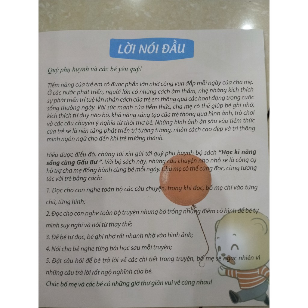 Sách - Gấu bư không giữ lời hứa ( 3 đến 9 tuổi ) ( học kỹ năng sống)