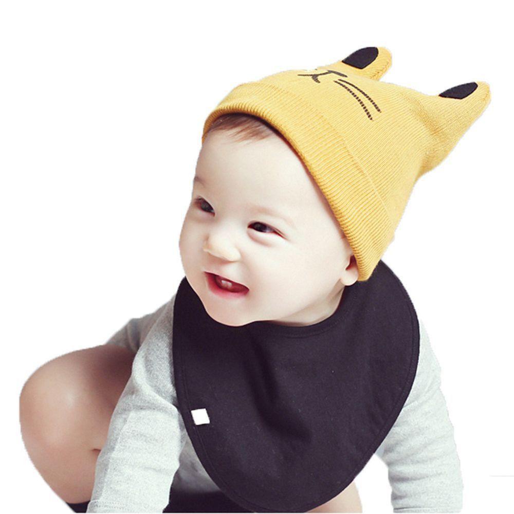 Mũ Len Tai Mèo Mềm Mại Giữ Ấm Mùa Đông Cho Bé