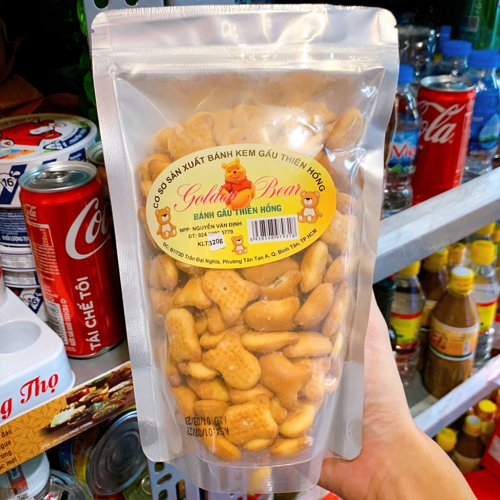 Bánh Gấu Nhân Kem Thiên Hồng Gói 320g