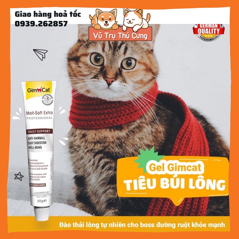 Gel dinh dưỡng cho mèo Gimcat, xuất xứ Đức, gel tiêu búi lông mèo Gimcat