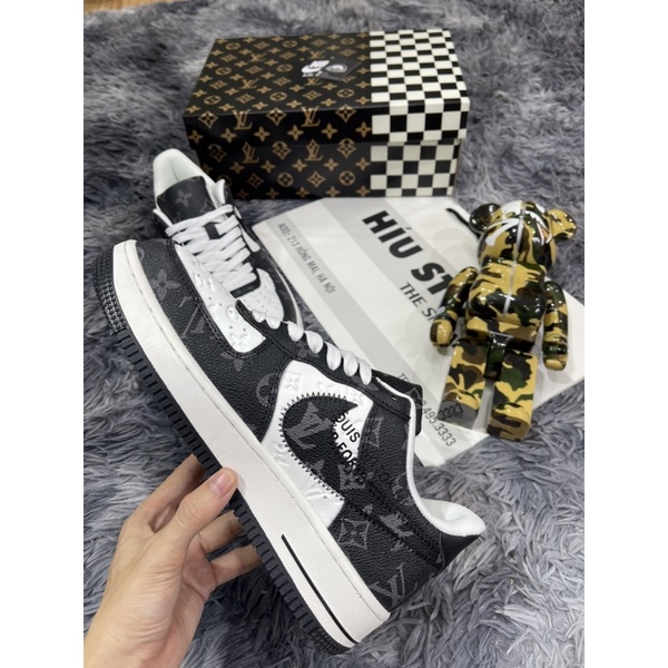 Giầy Thể Theo Air Force One Louis VuiTon Black And White AF1 LV Best 2022