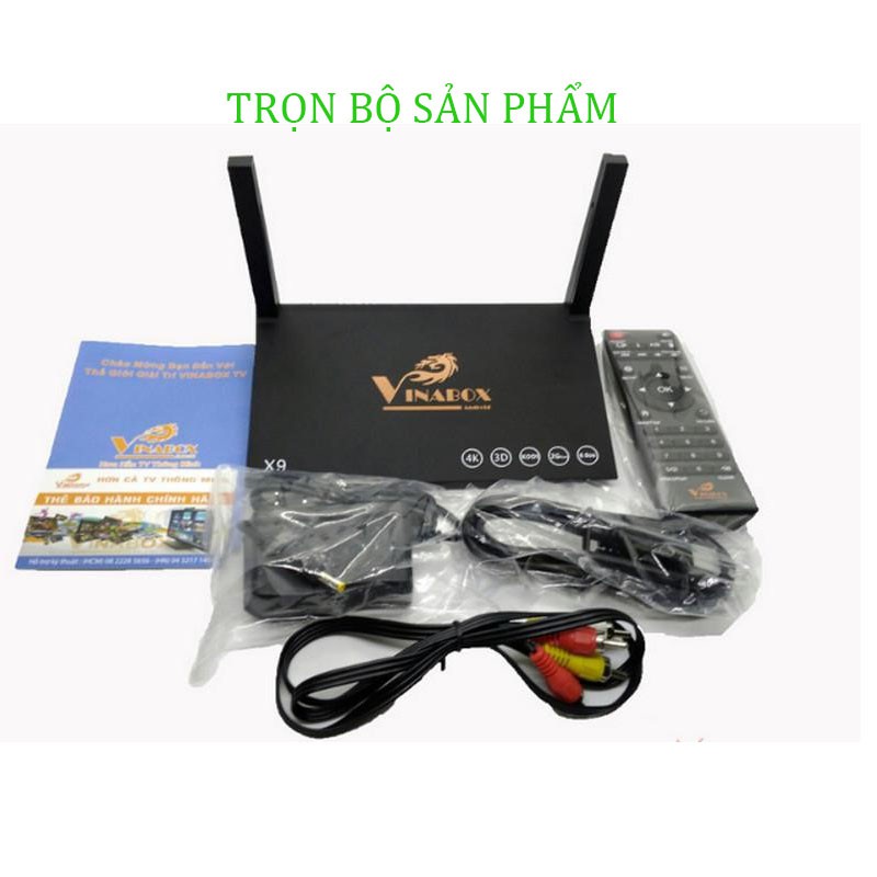 ĐẦU ANDROID TV BOX VINABOX X9 BIẾN TIVI THƯỜNG THÀNH SMART TV