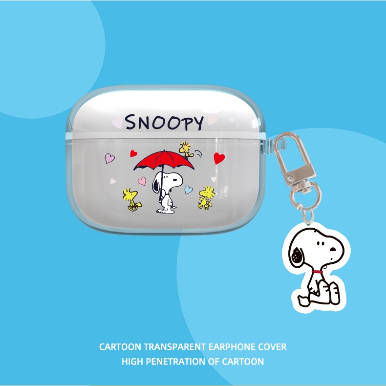 Vỏ Bảo Vệ Hộp Sạc Tai Nghe Sony Linkuds S WF-LS900N Bằng TPU Trong Suốt Chống Sốc Có Móc Treo