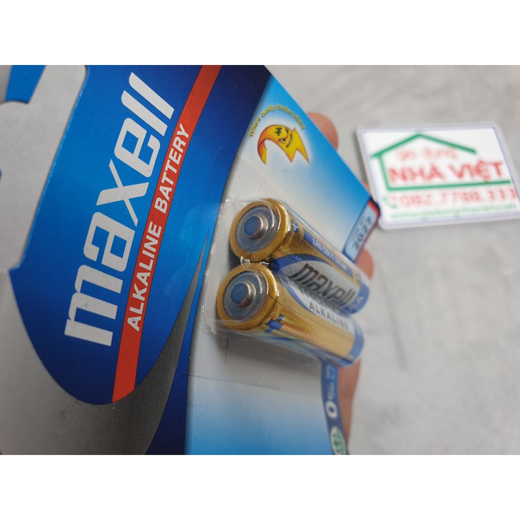 Vỉ 2 pin tiểu AA Maxell alkaline LR6 1.5V