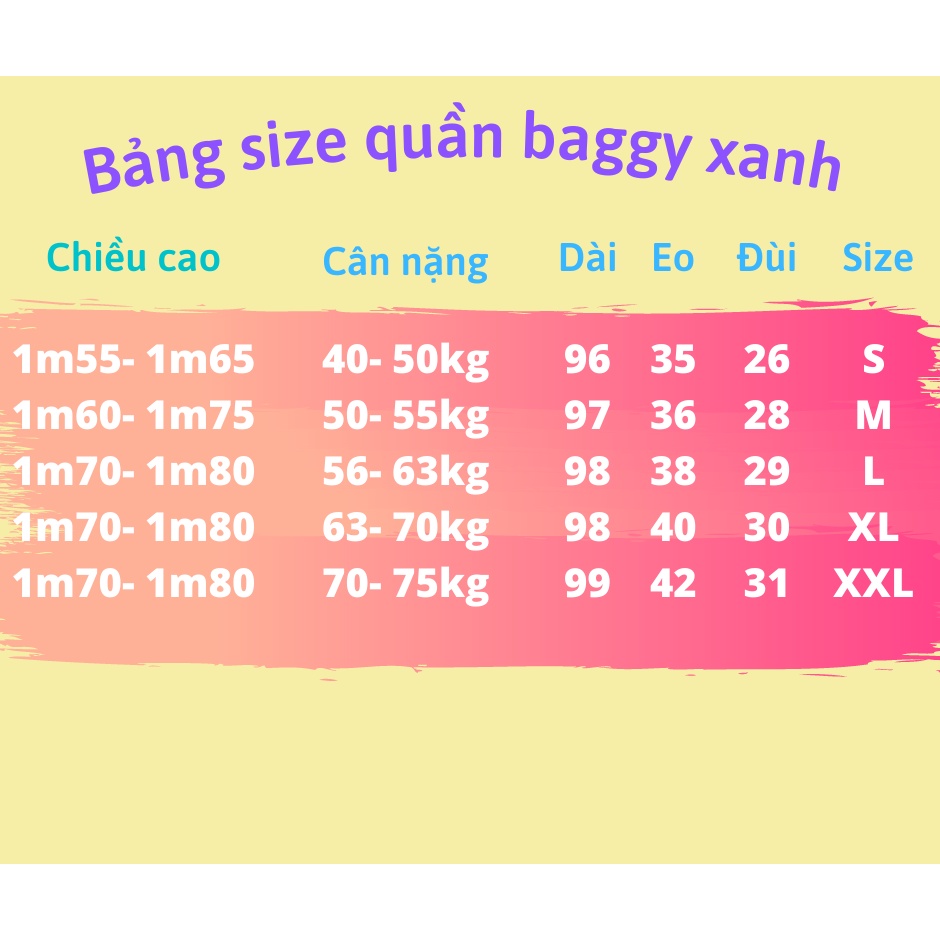 Quần jean baggy xanh nam, nữ ống rộng, dáng suông, không phai màu - A02