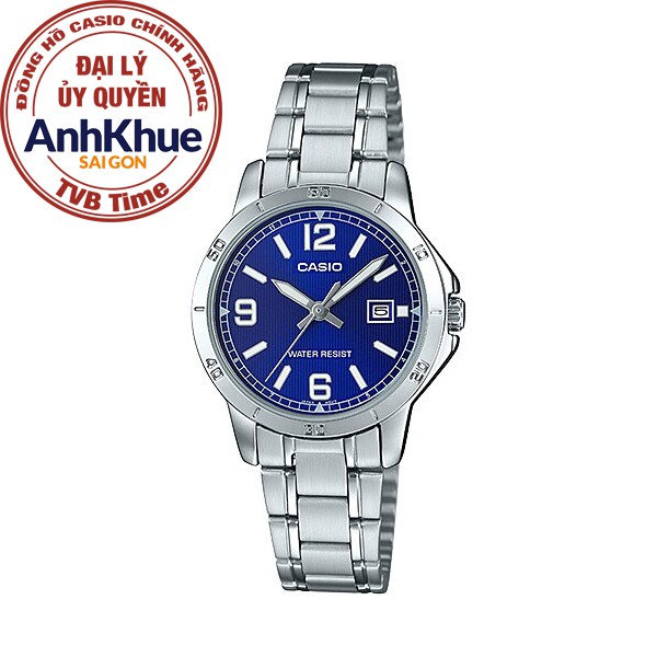 Đồng hồ nữ dây kim loại Casio chính hãng Anh Khuê LTP-V004D-2BUDF (30mm)