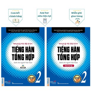 Sách - Trọn bộ Giáo Trình tiếng hàn tổng hợp sơ cấp 2 (SGK và SBT)