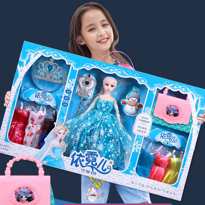 Búp bê elsa đồ chơi cho bé gái đủ phụ kiện váy túi quyền trượng đáng yêu BENZ STORE TN BB03