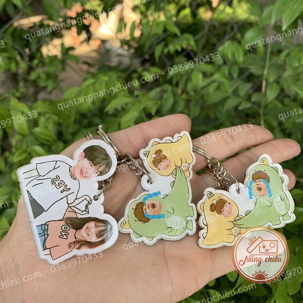 Móc khóa đôi, móc khóa tình yêu _ Móc khóa cặp ghép chibi theo yêu cầu