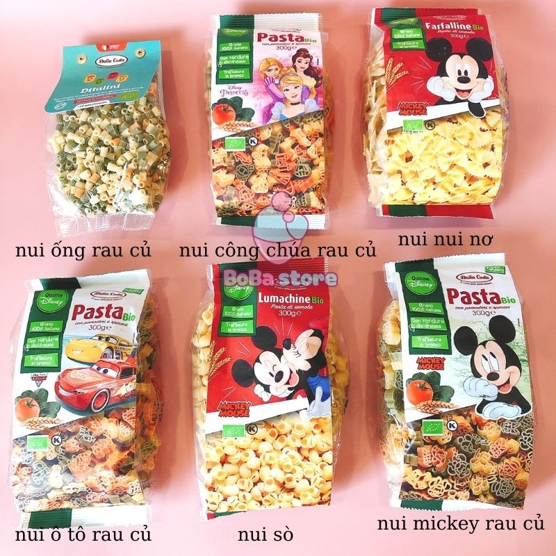 Nui hữu cơ rau củ cho bé Dallas Costa - nui ăn dặm tại BoBa store