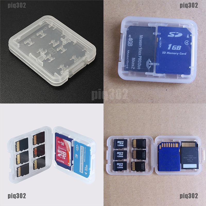 Hộp Đựng Thẻ Nhớ 8 Ngăn Piq302 Micro Sd Tf Sdhc Mspd Giá Đỡ