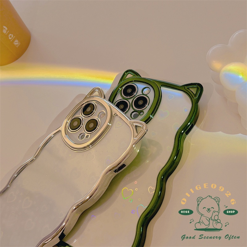 Ốp Điện Thoại TPU Mạ Điện Họa Tiết Trái Tim Cao Cấp Mẫu Mới Cho Iphone 13 12 11 Pro Max Xs Max Xr 8 7Plus