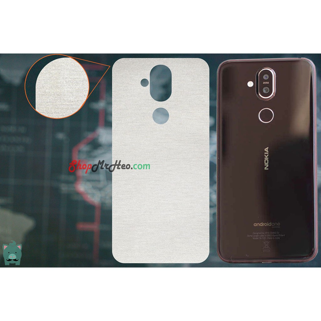 Skin Dán Mặt Sau Lưng Vân Nhôm Nokia 8.1 - Nokia X7 - Nhiều màu