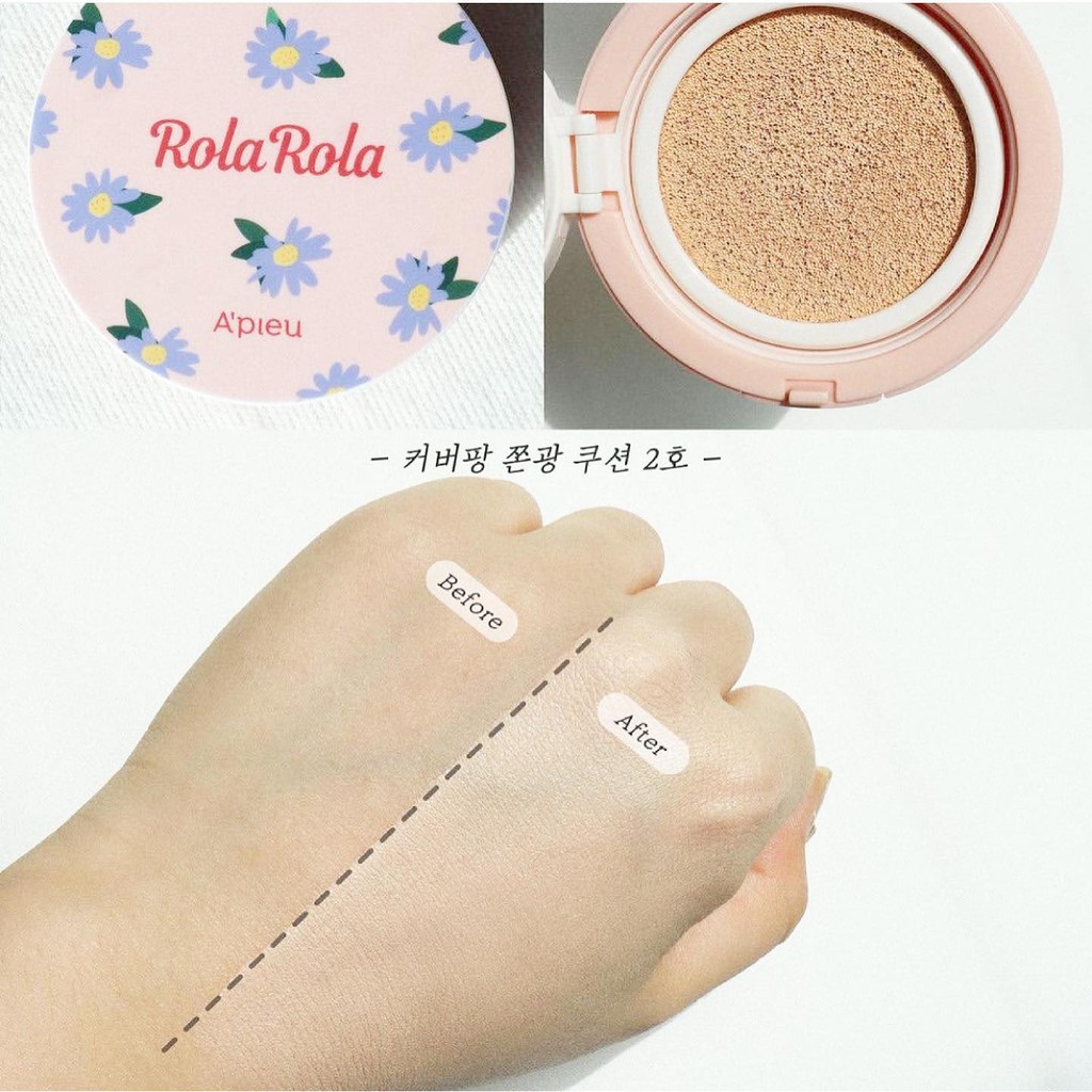 Phấn nước Apieu Rola Rola Cushion bản limited hoa cúc