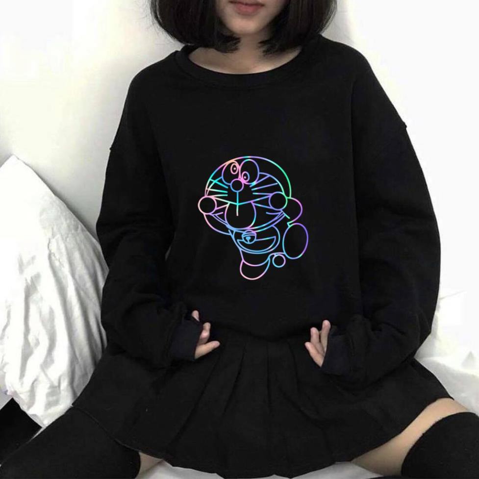 Áo Sweater Doreamon lè lưỡi Phản Quang, Aó Nỉ Dài Tay Nam Nữ Cá Tính - AS16 | BigBuy360 - bigbuy360.vn