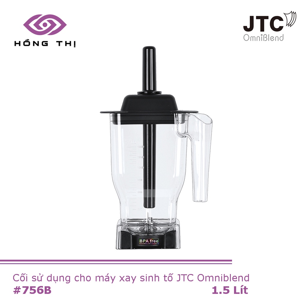 Cối xay sinh tố công nghiệp JTC OmniBlend  nhựa Polycarbonate 1,5L - Hàng chính hãng