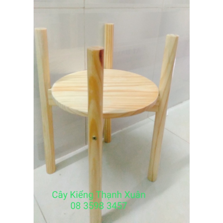 Kệ Giá Gỗ Để Chậu Hoa/Đôn Gỗ Để Chậu Hoa Cây Cảnh Để Bàn Trang Trí Kích Thước Cao 40cm x Rộng 31cm, lọt lòng chậu 26cm