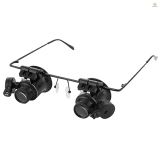 Kính lúp đeo đầu phóng đại 20x có đèn led chuyên dụng sửa chữa đồng hồ điện tử