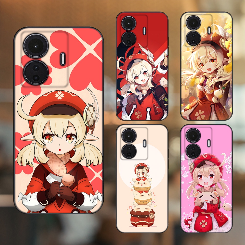 Ốp lưng Vivo S15e viền đen in hình Klee Genshin Impact