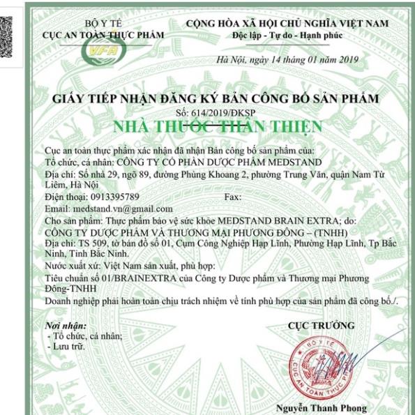 MEDSTAND BRAIN EXTRA – Hỗ trợ hoạt huyết, tăng cường tuần hoàn não, cải thiện di chứng sau tai biến mạch máu não (60V)