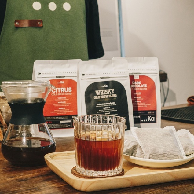 Cà phê cold brew túi lọc 100% Arabica nguyên chất Hương Whi$ky Cam chanh Chocolate  Vị thanh mát hậu vị ngọt 30g/1túilọc