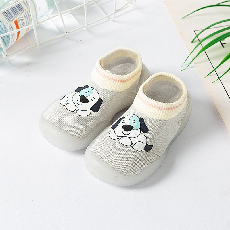 Giày tập đi co giãn chống trượt họa tiết hoạt hình đáng yêu cho bé