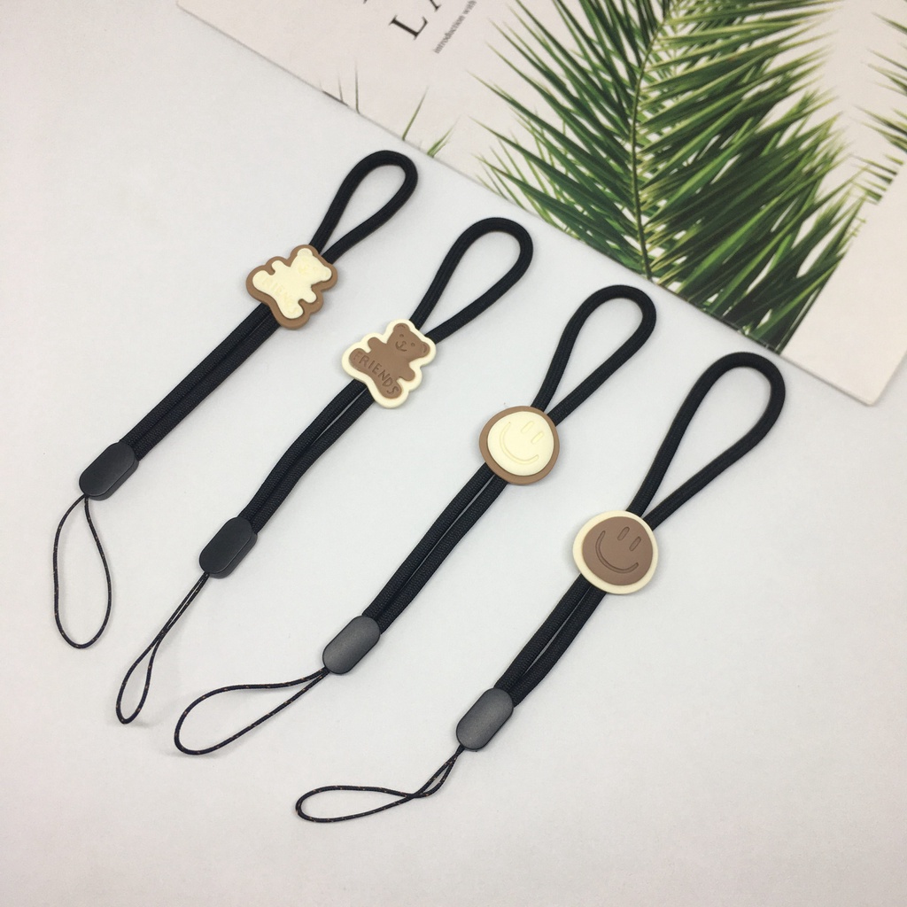Dây Đeo Điện Thoại Hình Bánh Quy / Mặt Cười Chống Rơi Chống Va Đập
