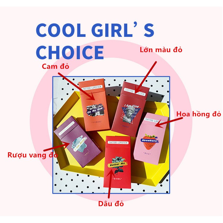 Bộ 20 cây son môi mô phỏng cây tăm bông kiểu đáng đễ thương chống dính trong hộp | BigBuy360 - bigbuy360.vn