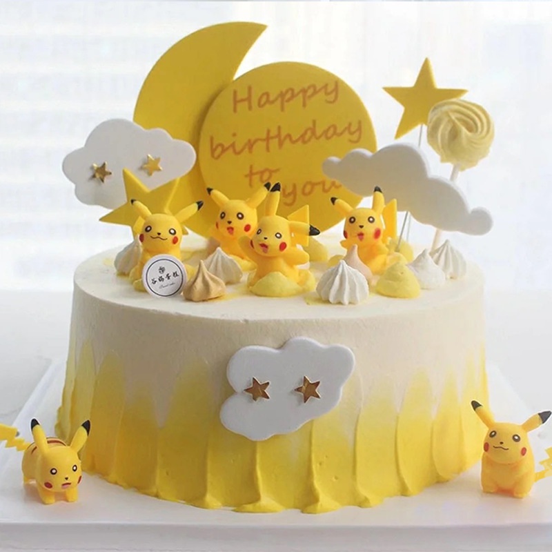 1 Set Phụ Kiện Trang Trí Bánh Kem Hình Khủng Long/Khủng Long Dễ Thương