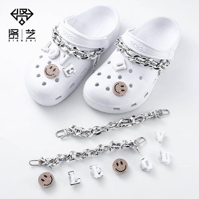 sticker dép crocsBộ 9 Phụ Kiện Trang Trí Giày Dép Hình Cá Sấu