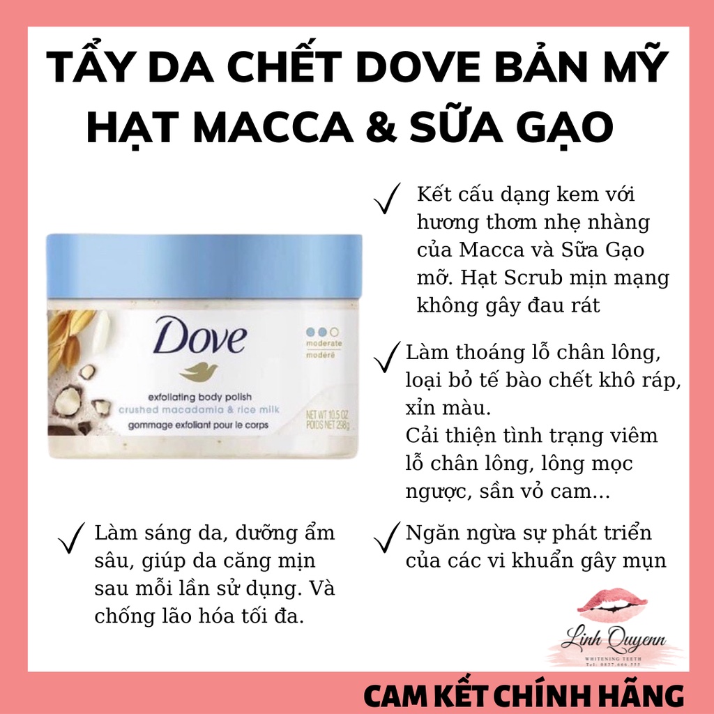 Tẩy tế bào chết Dove Exfoliating Body Polish 298G BẢN MỸ