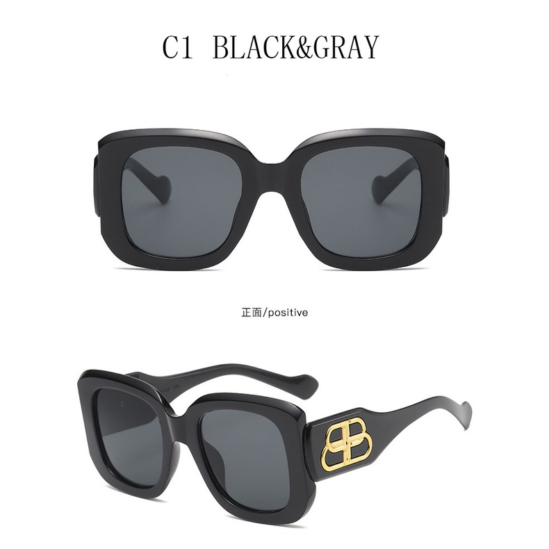 Kính râm gọng chữ nhật lớn phong cách Hàn Quốc cổ điển sành điệu cho nam nữ