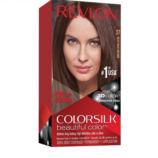 Thuốc Nhuộm Hộp Đỏ - Mẫu Mới- REVLON- Colorsilk Beautiful Color