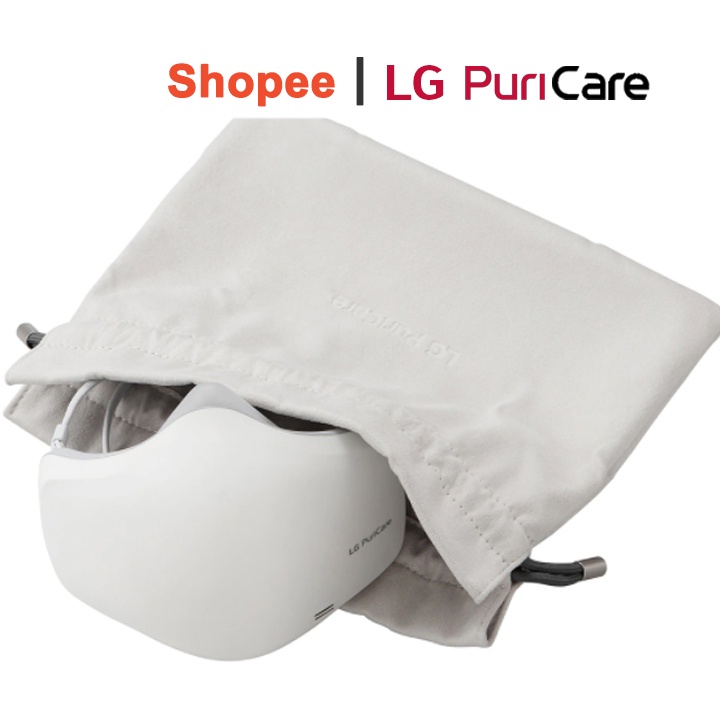 Khẩu trang lọc khí LG Puricare Mask thế hệ 2 (màu trắng) AP551AWFA - lọc bụi mịn 2.5 PM - Chính Hãng (Model 2022)